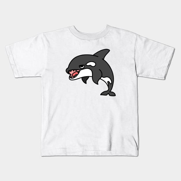 Cute Orca Killer Whales Kids T-Shirt by winatanaura